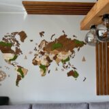 Drewniana mapa świata